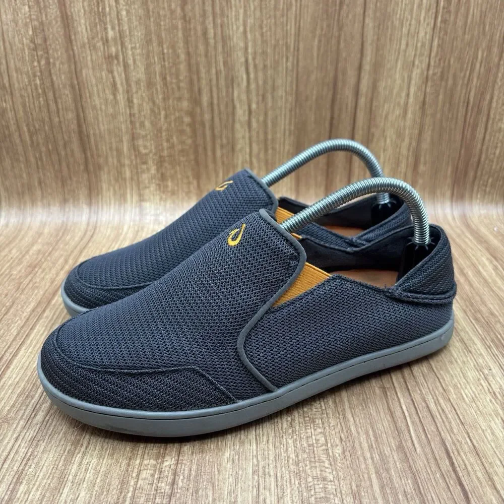 Olukai Nohea‎ Mesh Men's Slip On Shoes Dark Shadow Size 7 EU 40